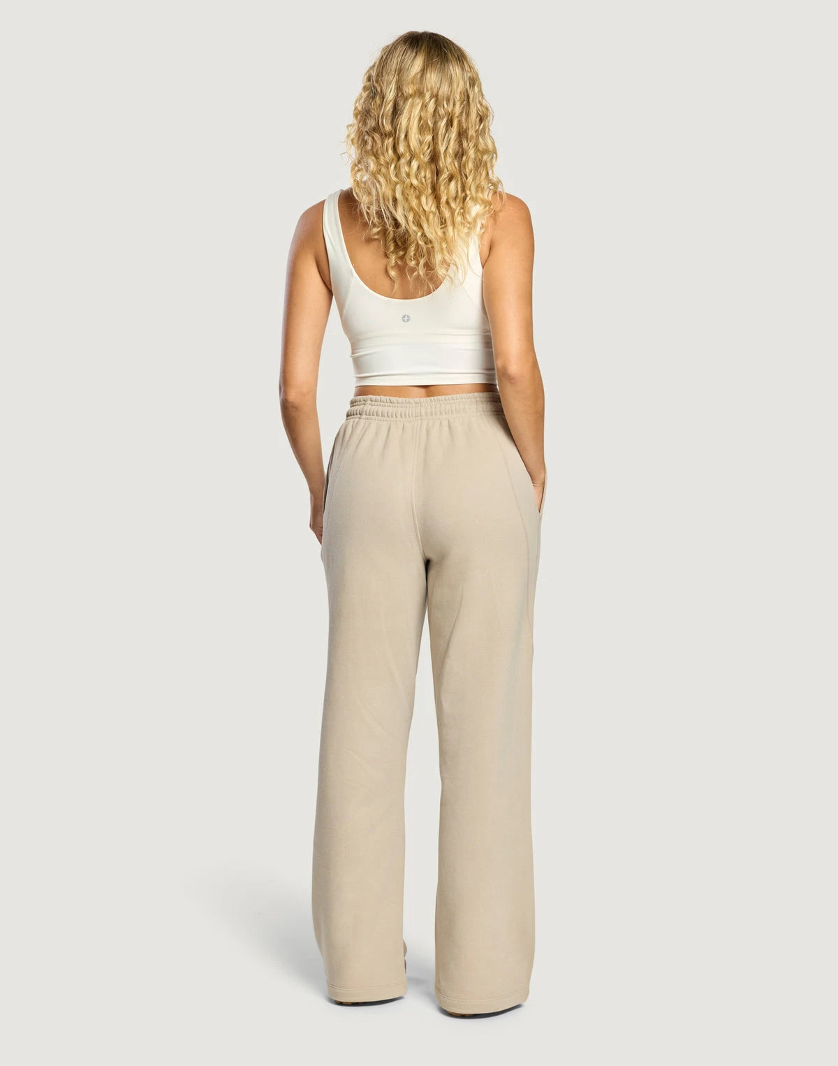 Gym+Coffee Wide Leg Jogger Women's in Rich Taupe