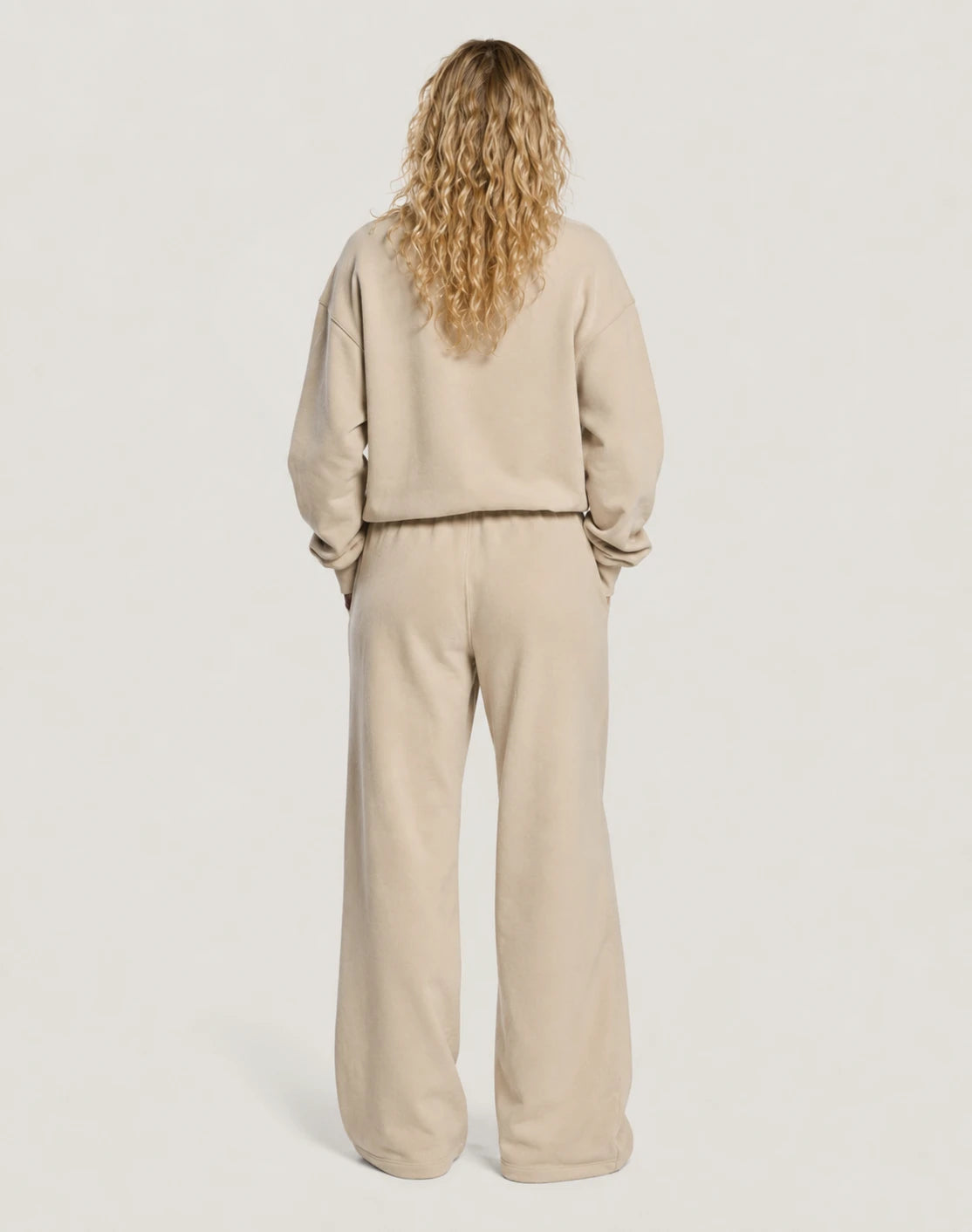 Gym + Coffee Daily Collared Women's Sweatshirt in Rich Taupe