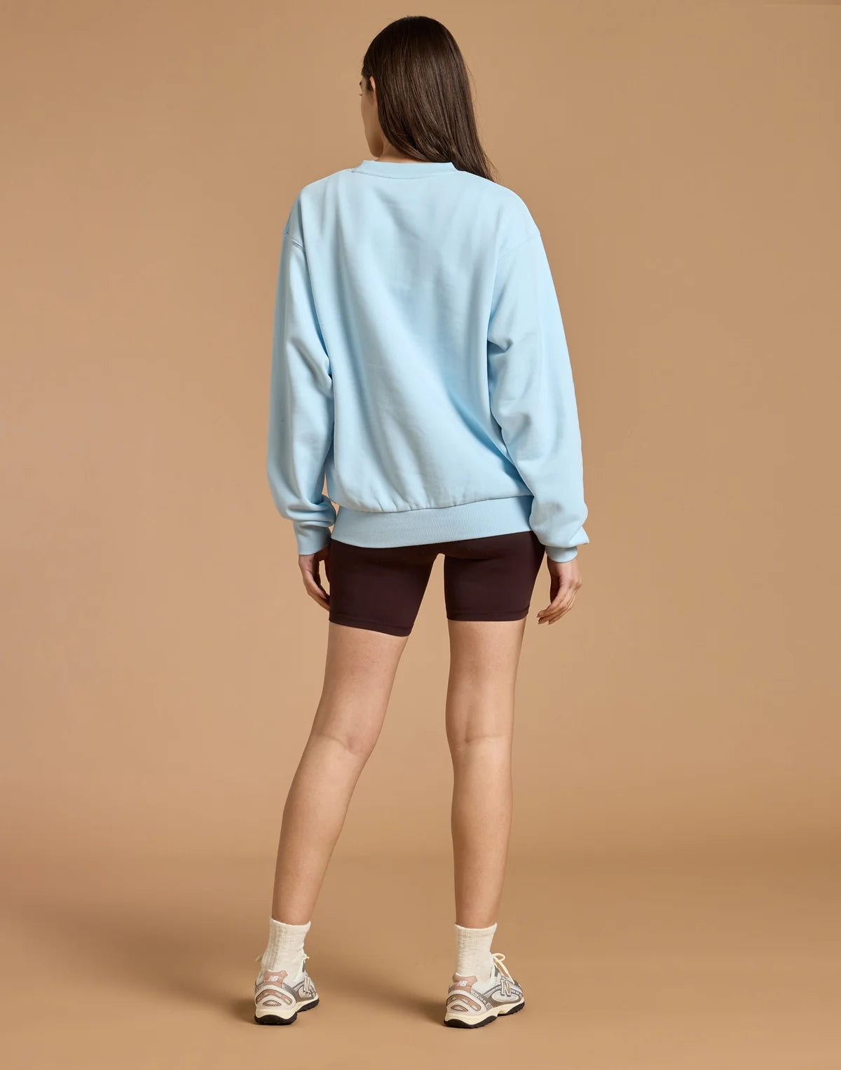 Gym+ Coffee Women's Daily Relaxed Fit Crew in Baby Blue