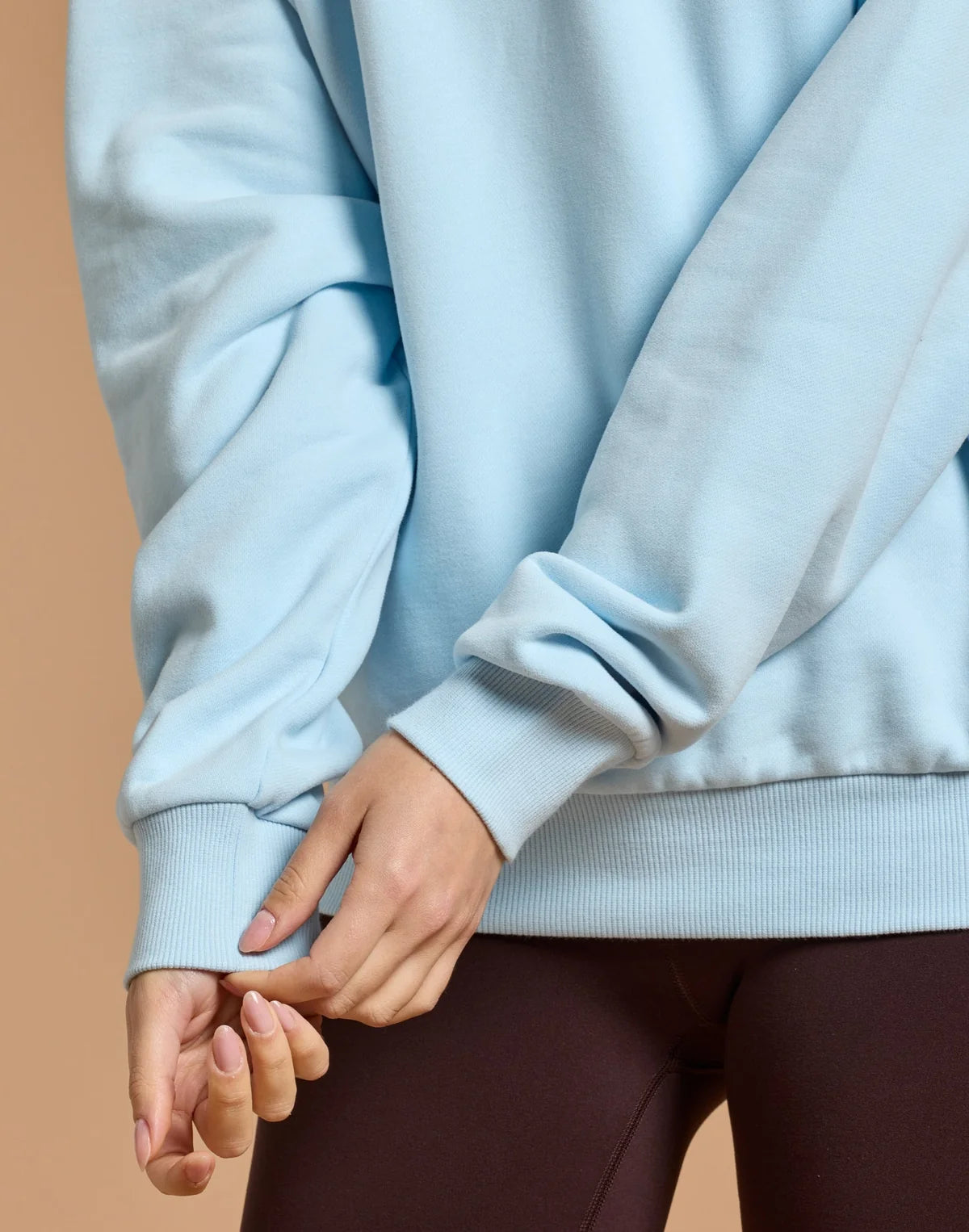 Gym+ Coffee Women's Daily Relaxed Fit Crew in Baby Blue