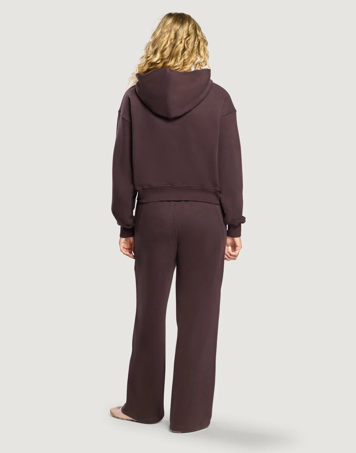 Gym+Coffee Wide Leg Jogger Women's in Mocha Bean