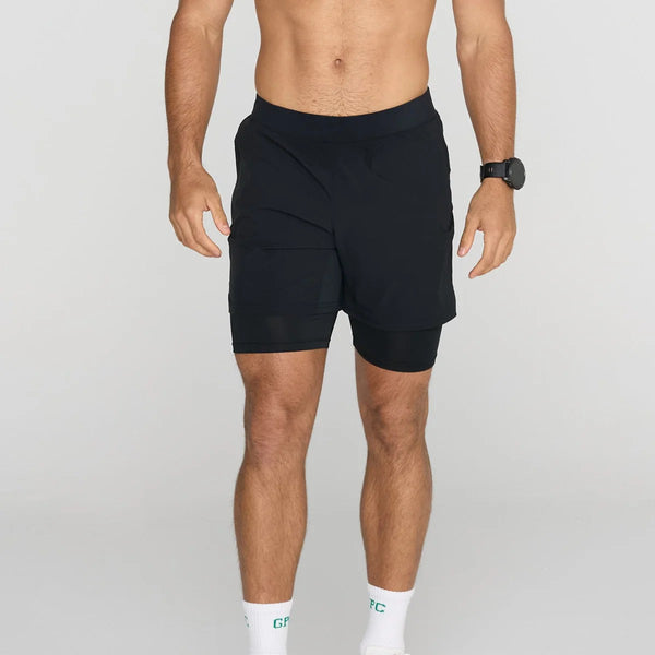 Gym + Coffee Essential 2in1 6" Shorts M Black