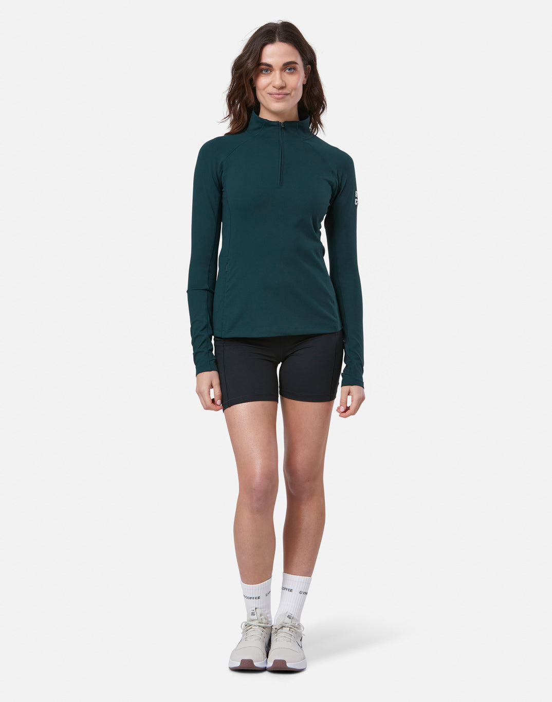 Gym + Coffee Relentless 1/4 Zip W Moss Green