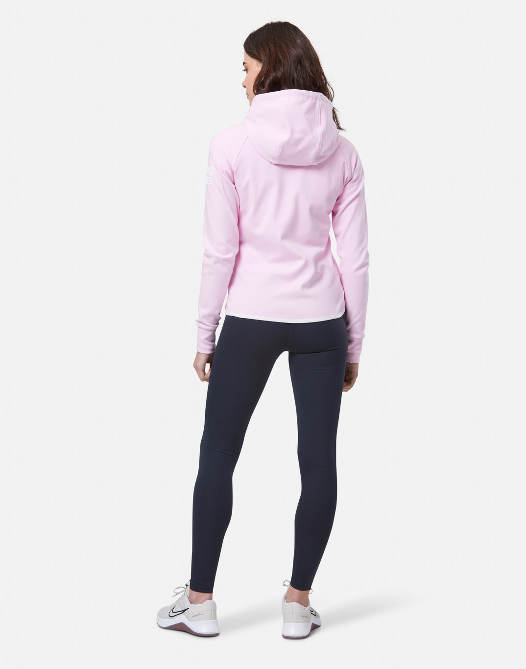 Gym + Coffee Chill Zip Hoodie W Baby Pink