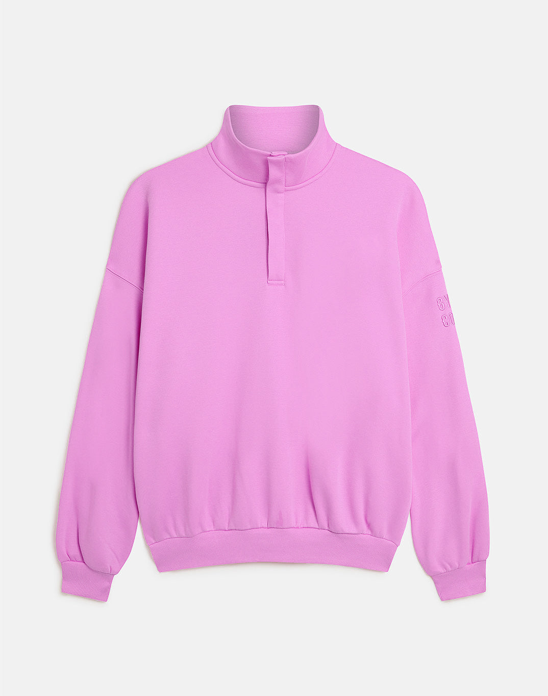 Gym + Coffee Snap Collar Sierra Sweatshirt U Neon Pink