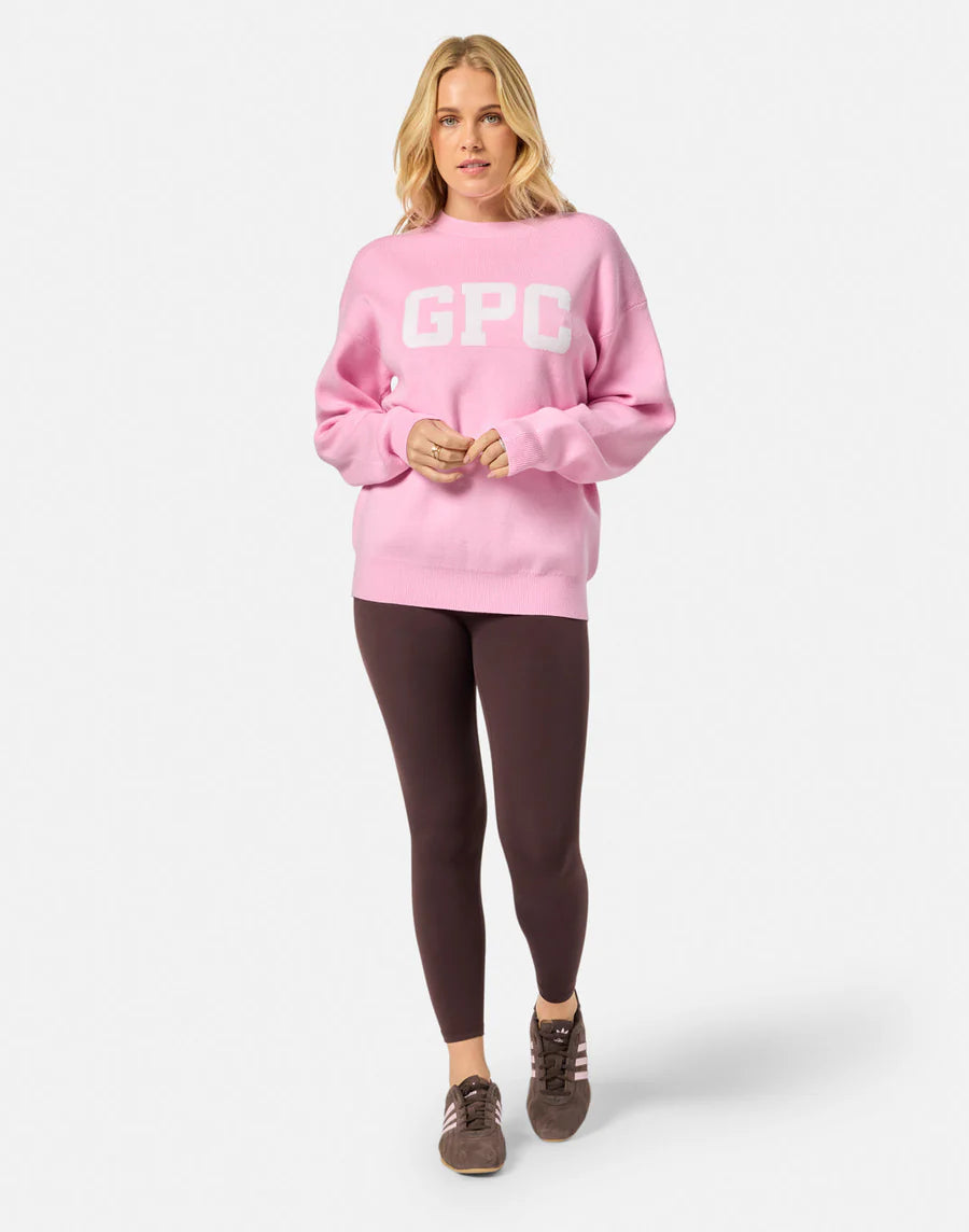 Gym + Coffee Knit Crew U Pink Blossom