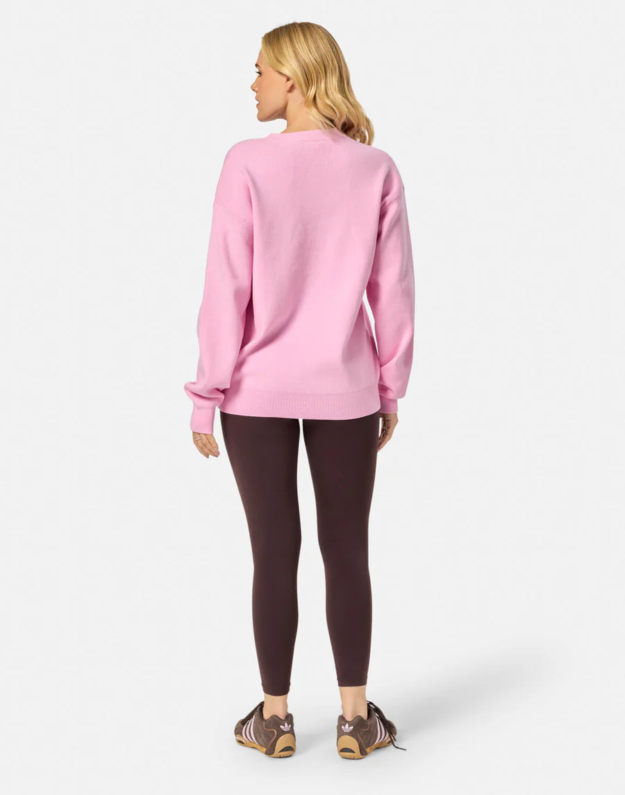 Gym + Coffee Knit Crew U Pink Blossom