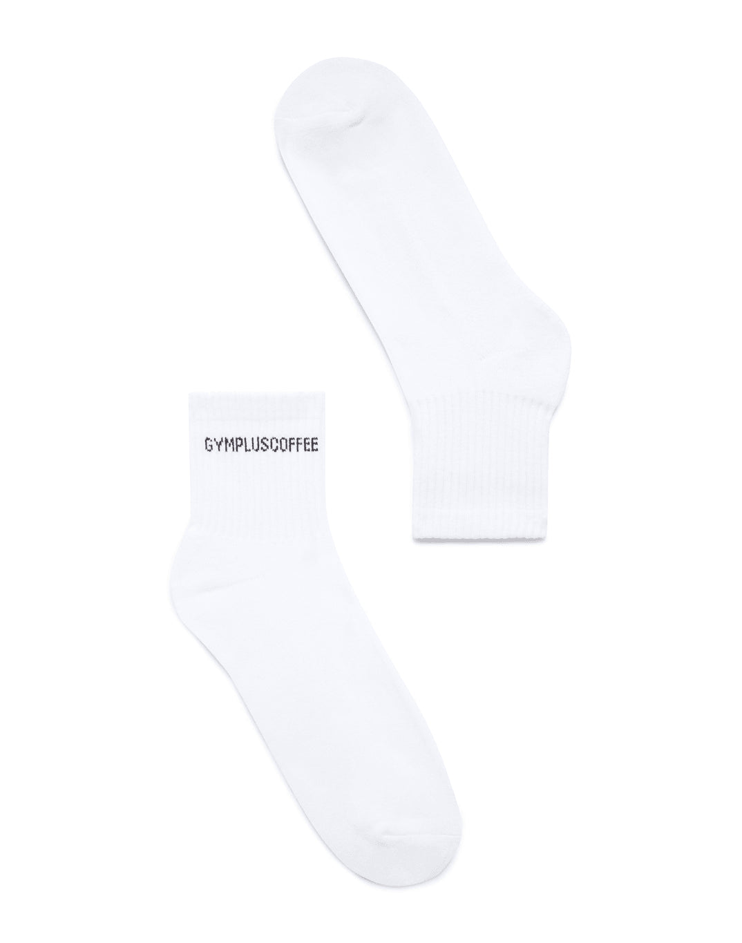 Gym + Coffee Quarter Length Everyday Sock White