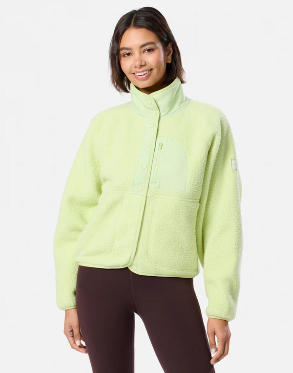 Gym+Coffee Horizon Layer Up Jacket W Lime Sorbet