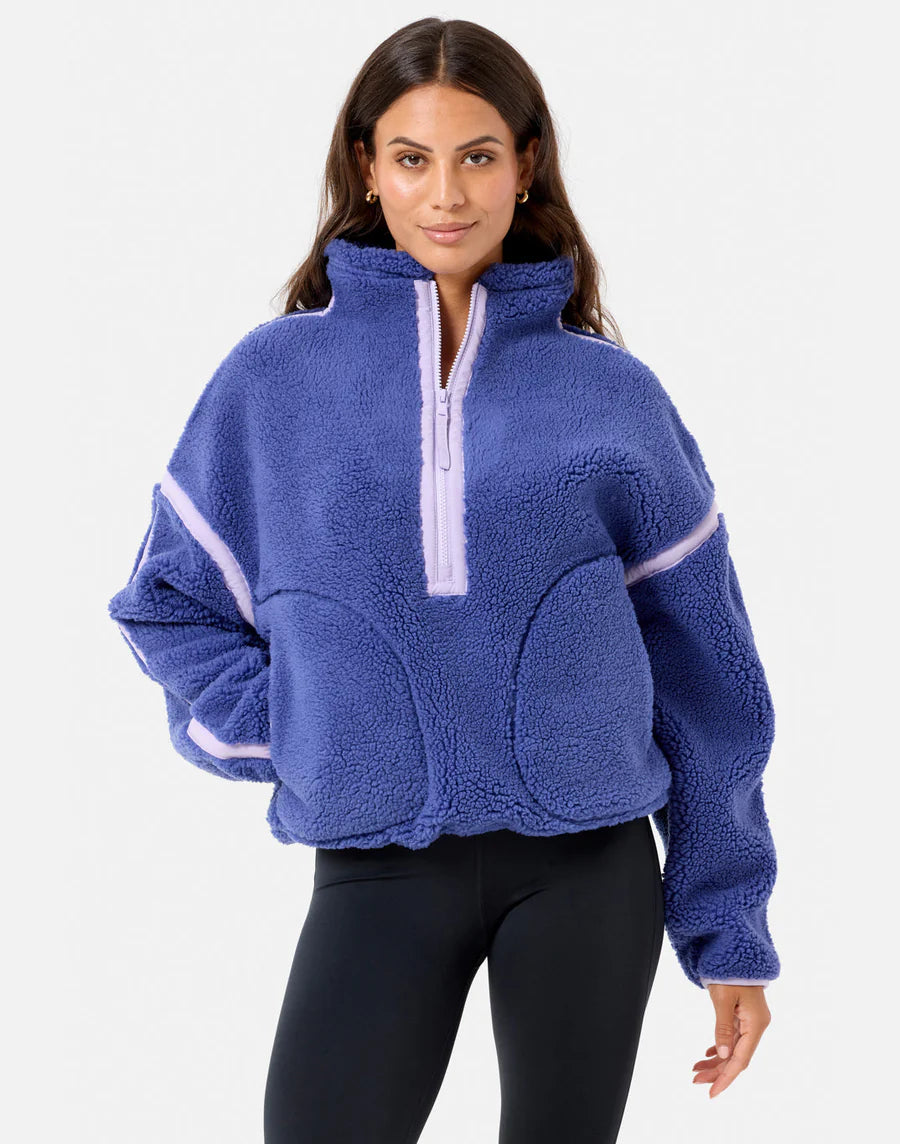 Gym + Coffee Industry Half Zip W Violet Smoke