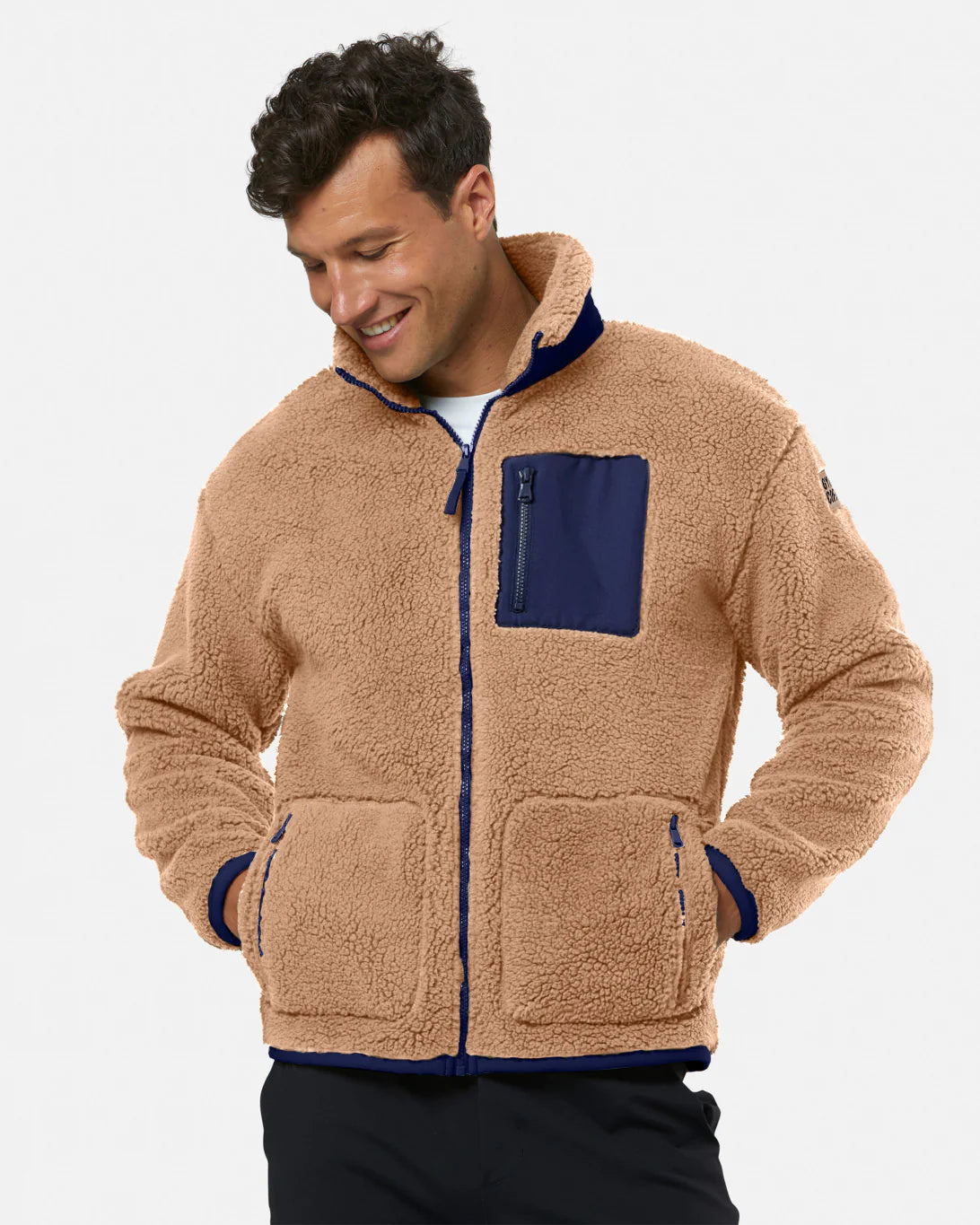 Gym + Coffee Industry Fleece Jacket U Sandstone