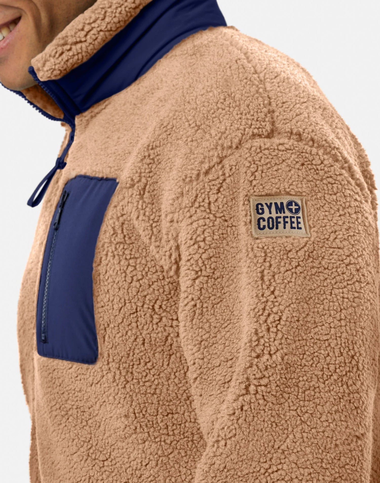 Gym + Coffee Industry Fleece Jacket U Sandstone