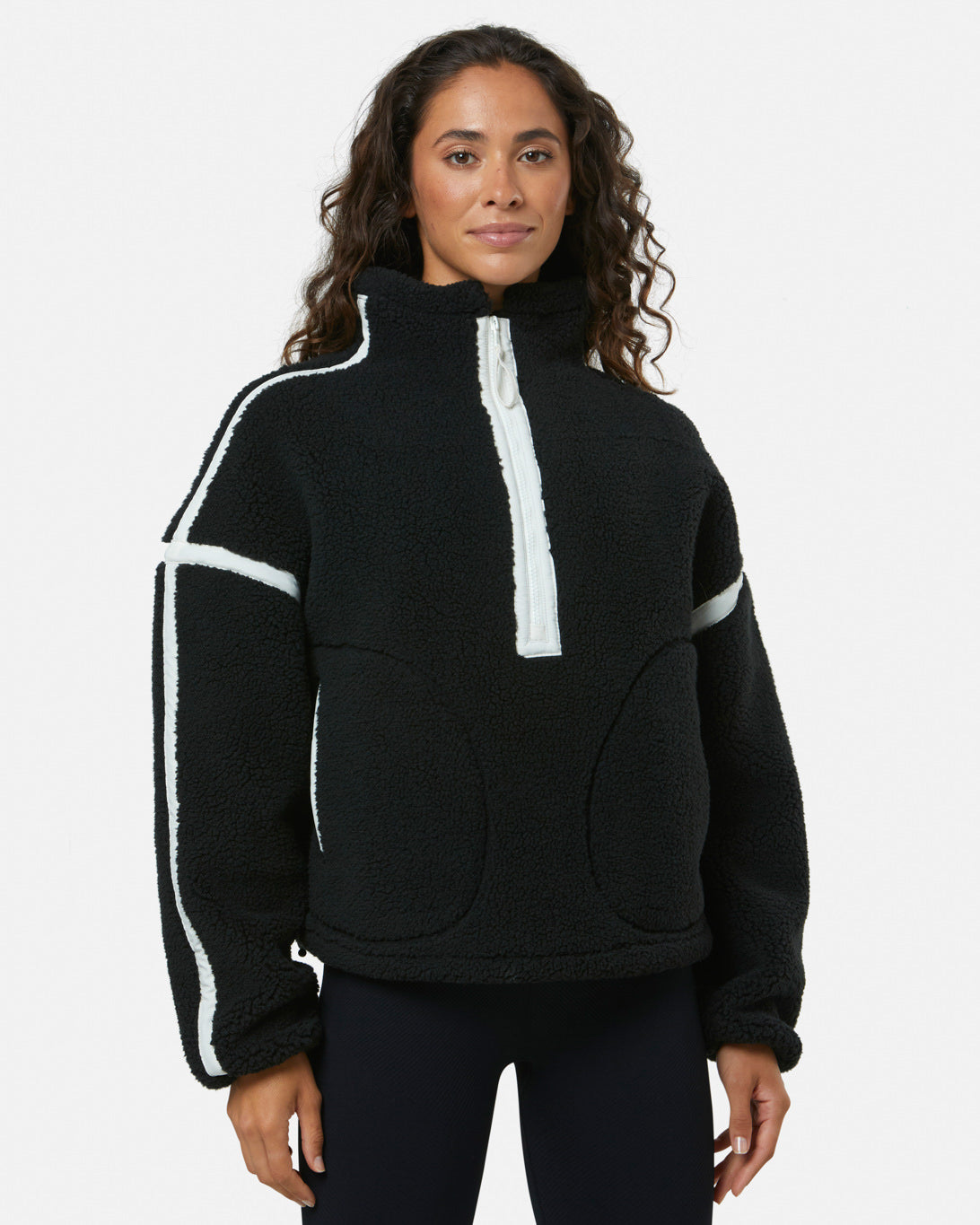 Gym + Coffee Industry Half Zip W Black