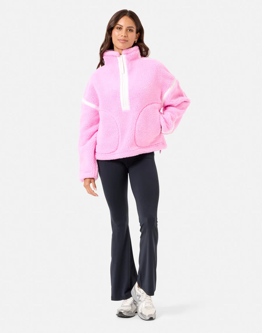 Gym + Coffee Industry Half Zip W Cotton Candy