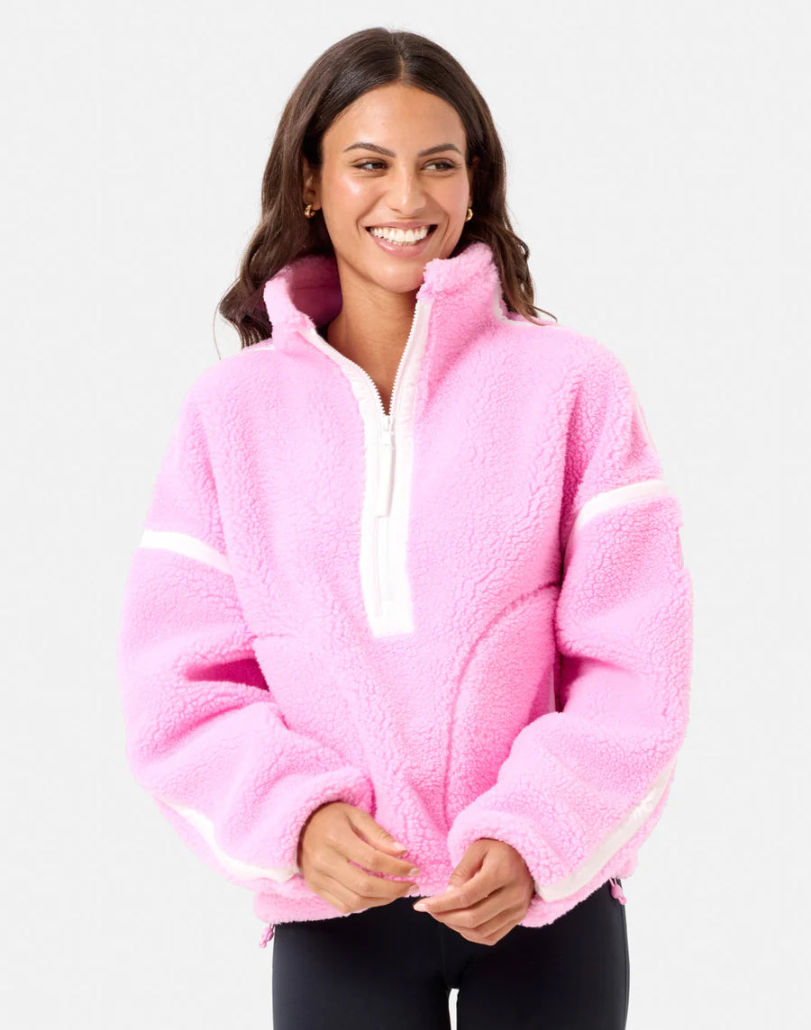 Gym + Coffee Industry Half Zip W Cotton Candy