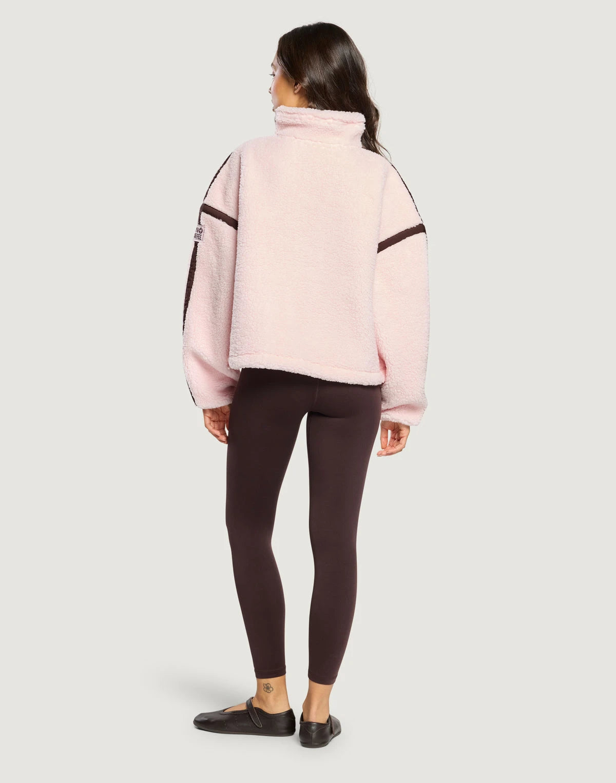 Gym + Coffee Women's Industry Fleece Half Zip in Ballet Pink