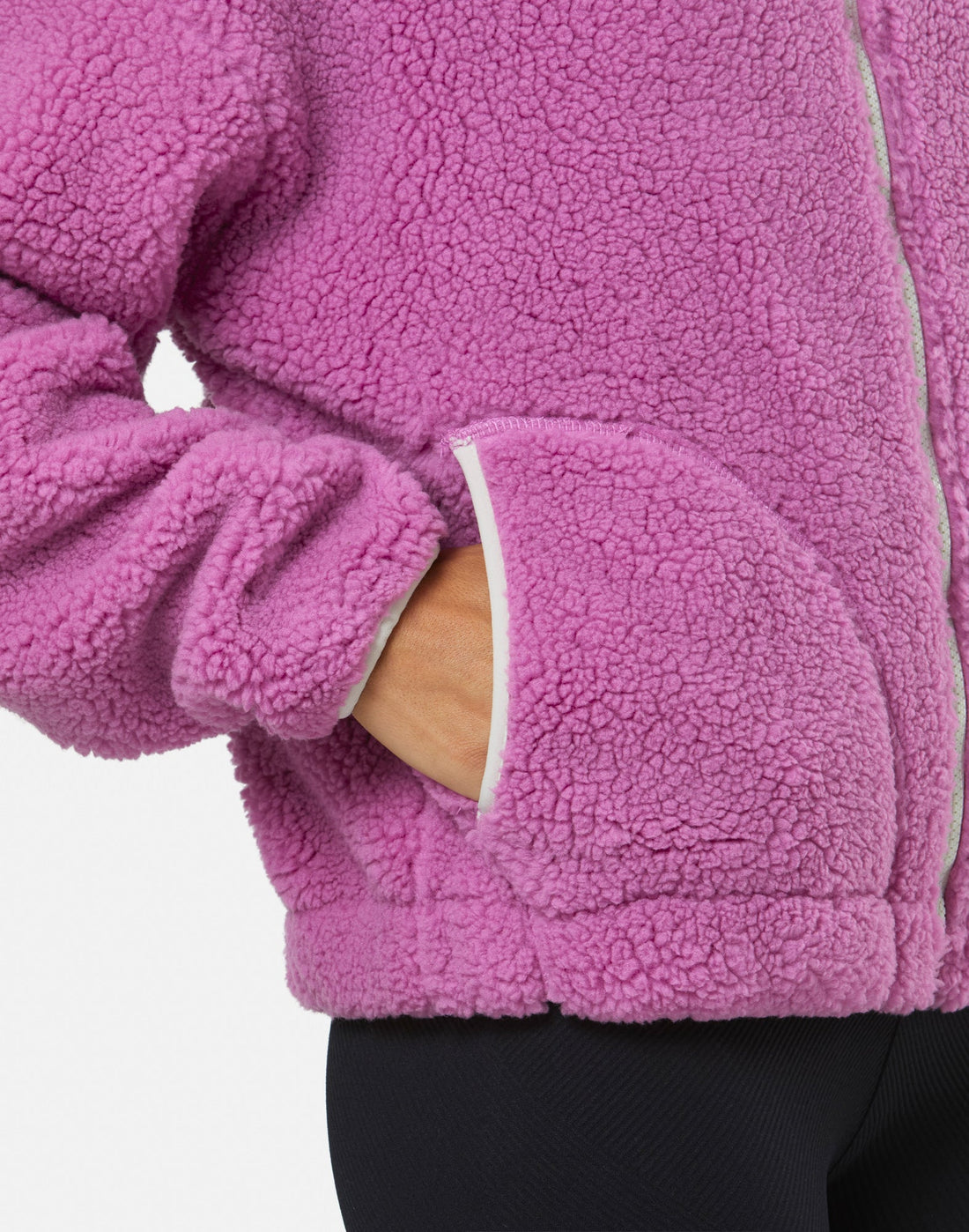 Gym + Coffee Industry Fleece High Collar Jacket W Crisp Pink