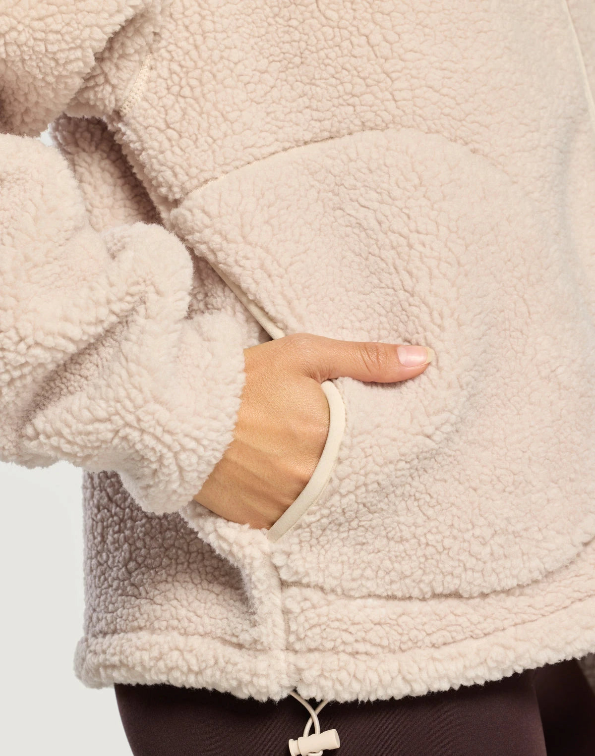 Gym + Coffee Women's Industry Fleece Hooded Full Zip in Natural