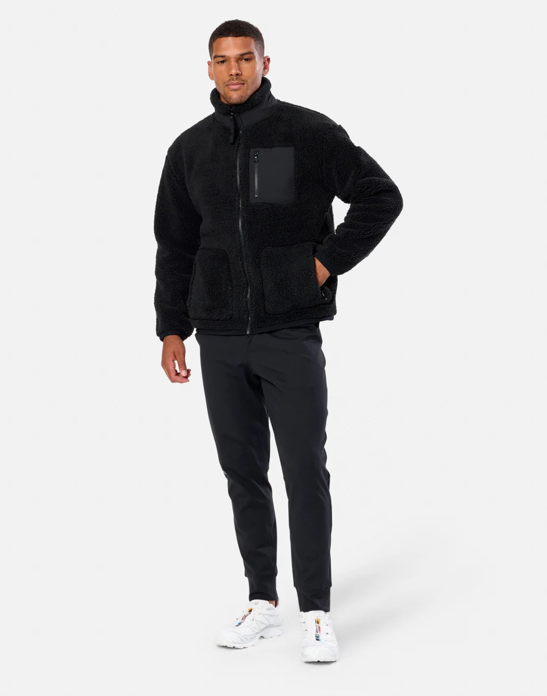 Gym + Coffee Industry Fleece Jacket U Black