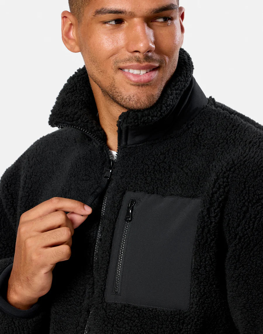 Gym + Coffee Industry Fleece Jacket U Black
