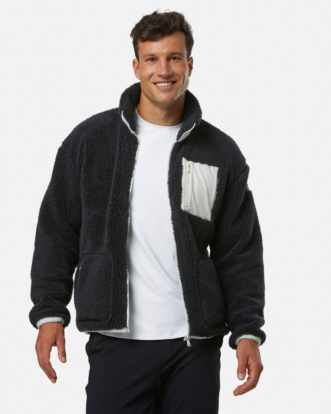 Gym + Coffee Industry Fleece Jacket W Midnight Grey