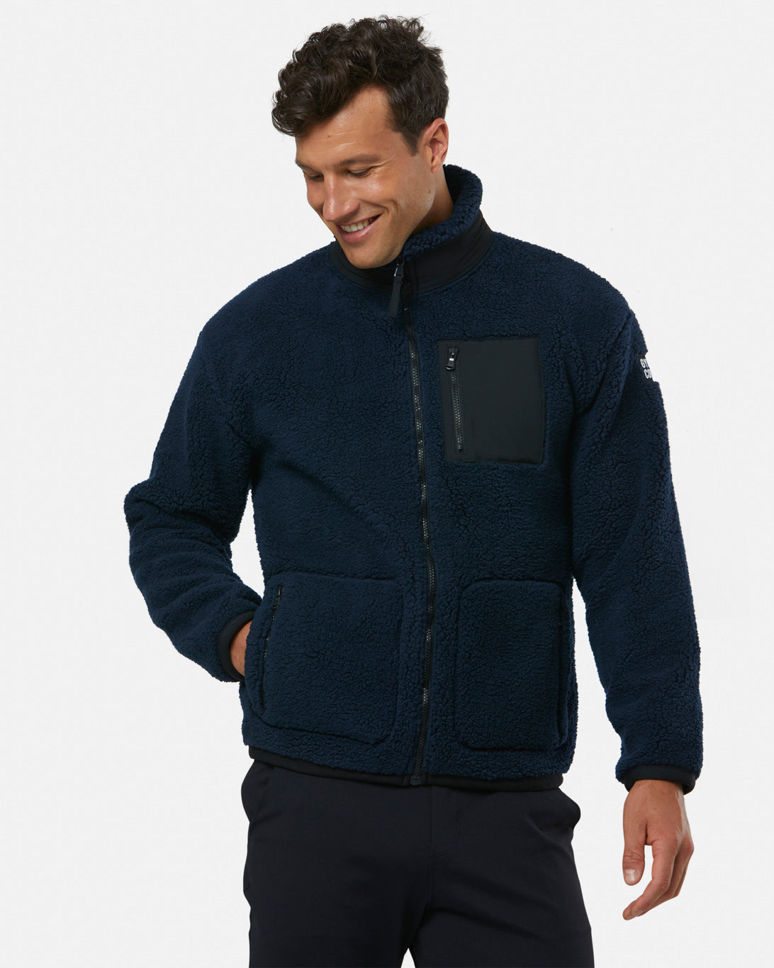 Gym + Coffee Industry Fleece Jacket U Navy