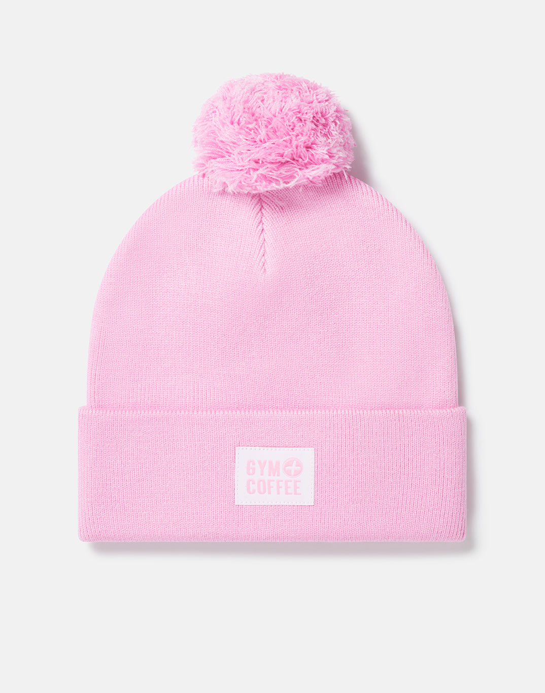 Gym + Coffee Knit Bobble Beanie Cotton Candy