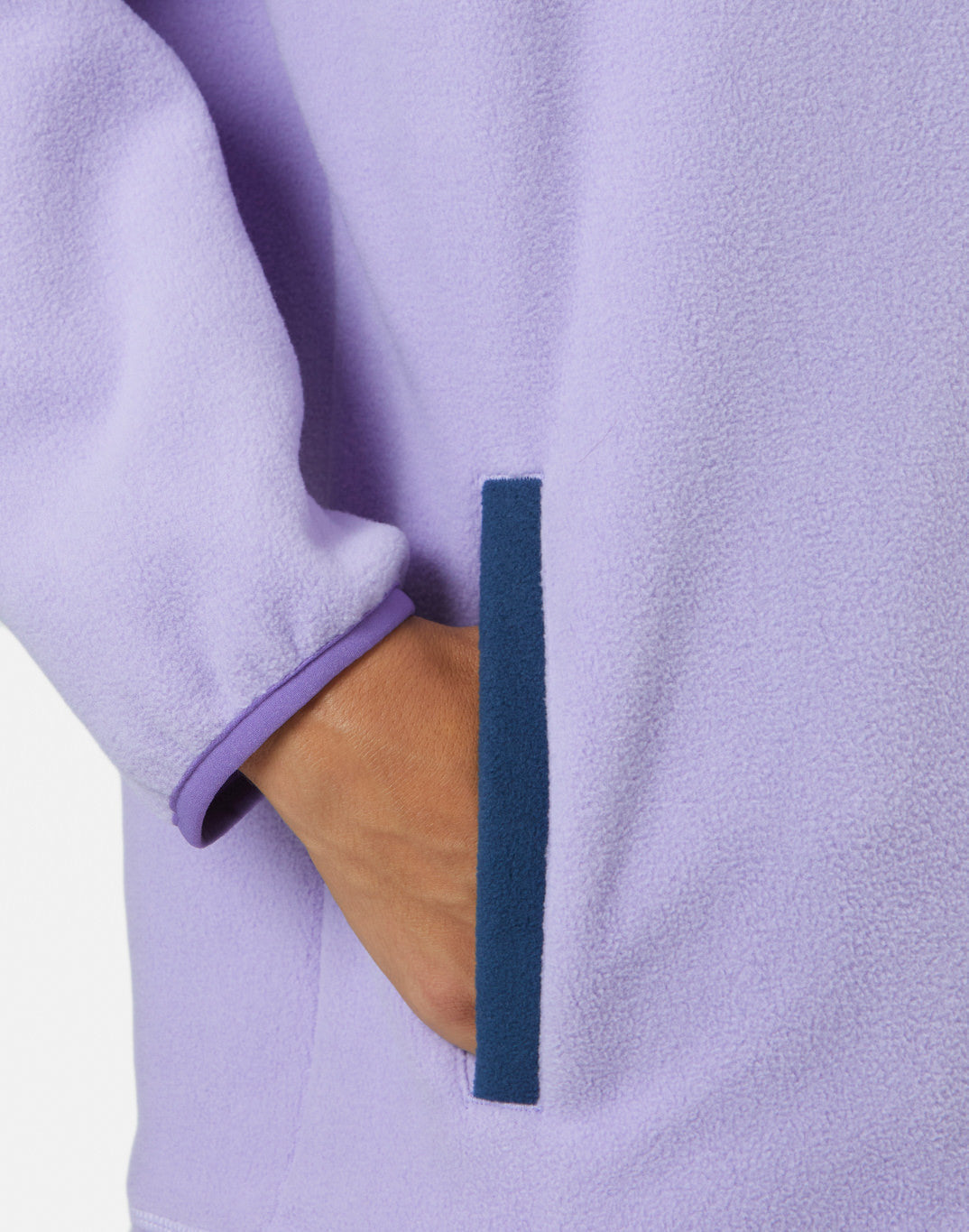 Gym + Coffee Half Zip Polar Fleece U Lilac