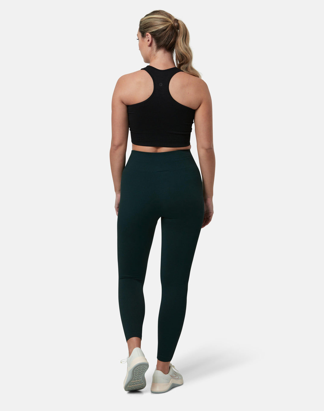 Gym + Coffee Lotus Chevron 7/8 Leggings W Moss Green