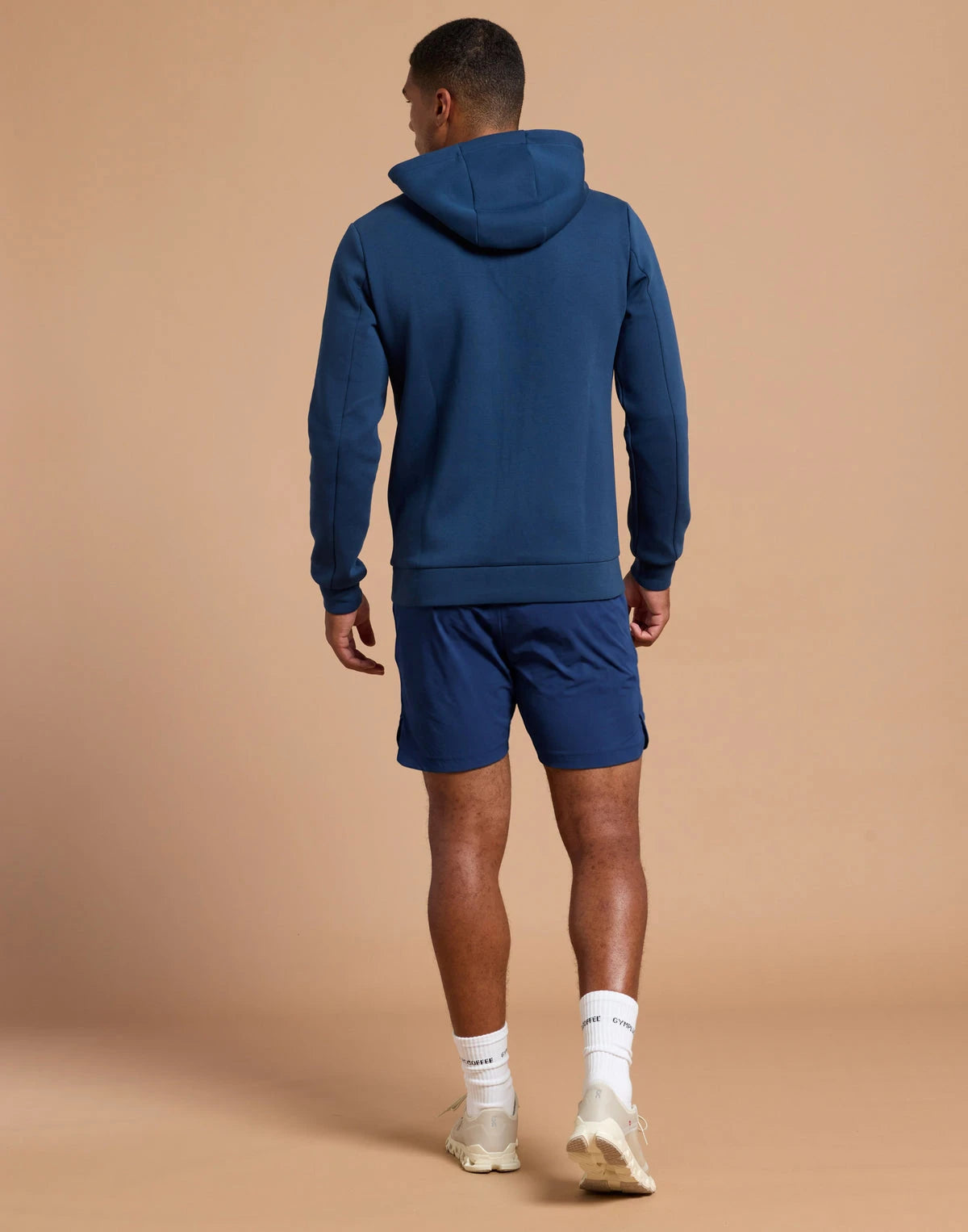 Gym + Coffee Men's Relentless Zip Hoodie in Petrol Blue