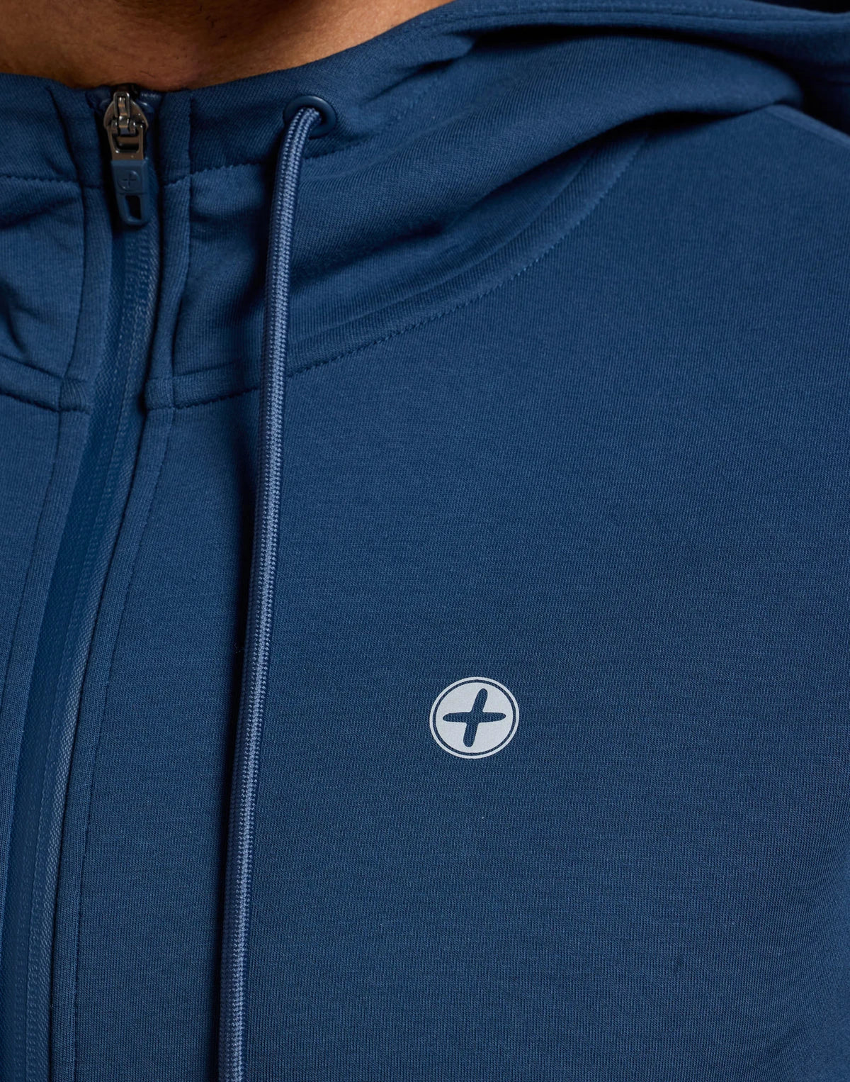 Gym + Coffee Men's Relentless Zip Hoodie in Petrol Blue