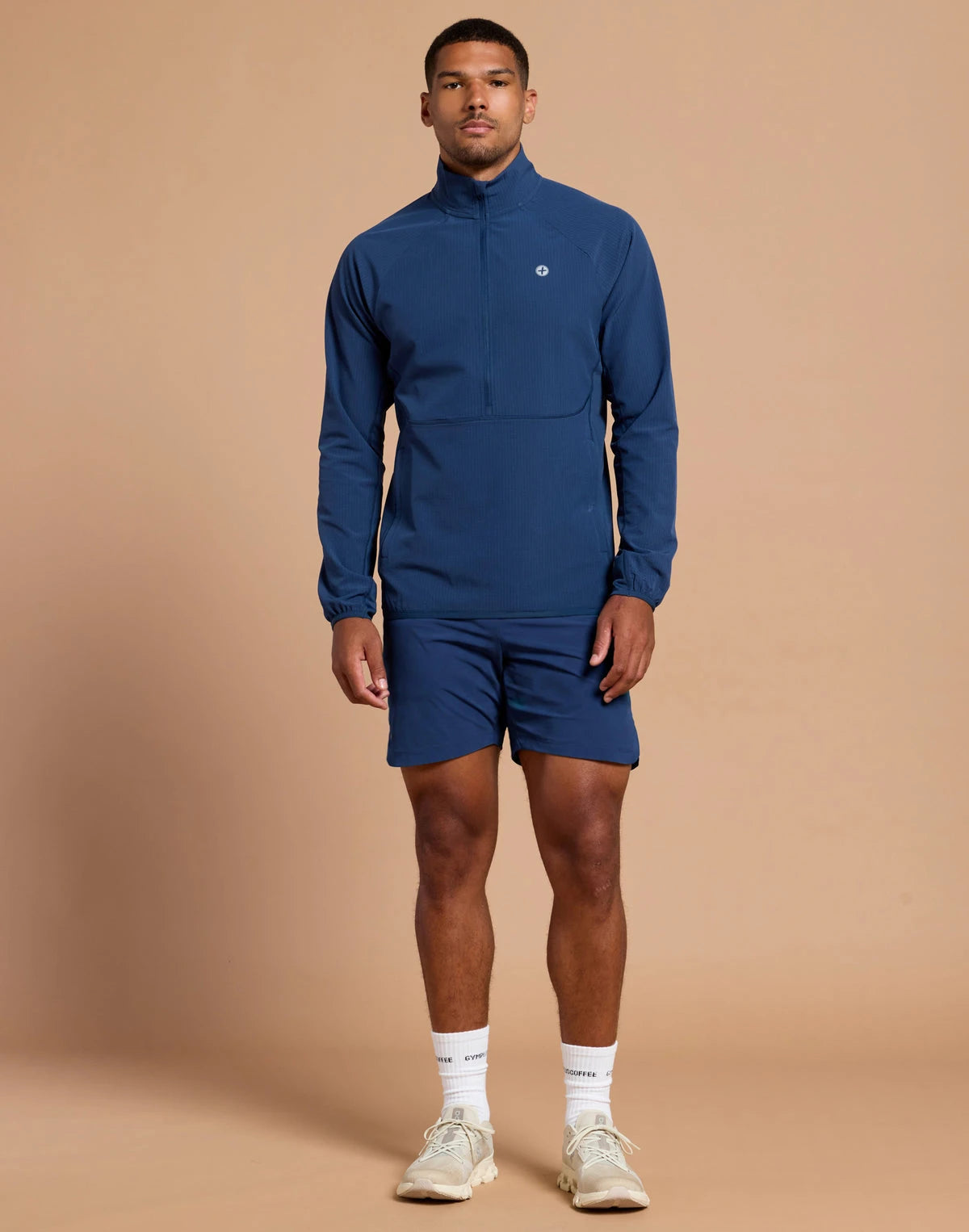 Gym+Coffee Relentless Train Midlayer Men's in Petrol Blue