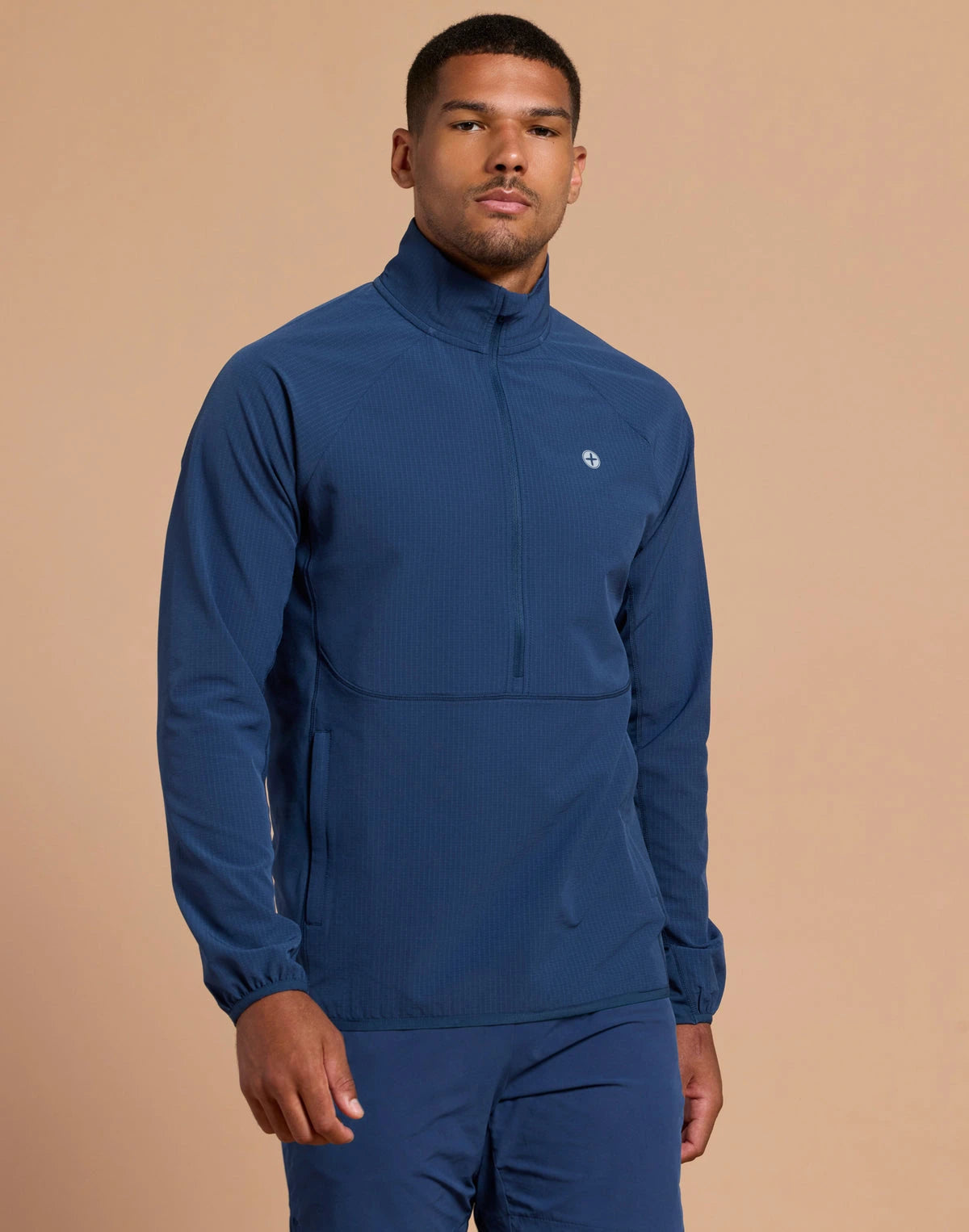 Gym+Coffee Relentless Train Midlayer Men's in Petrol Blue
