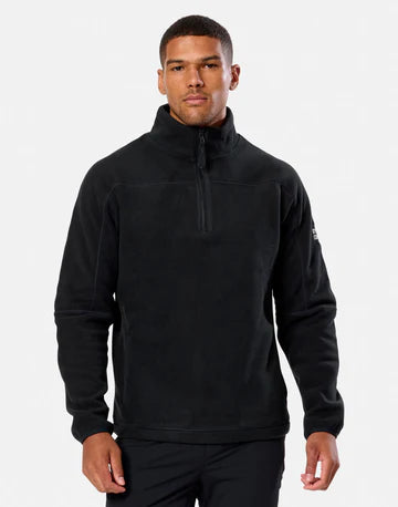 Gym + Coffee Half Zip Polar Fleece U Deep Black