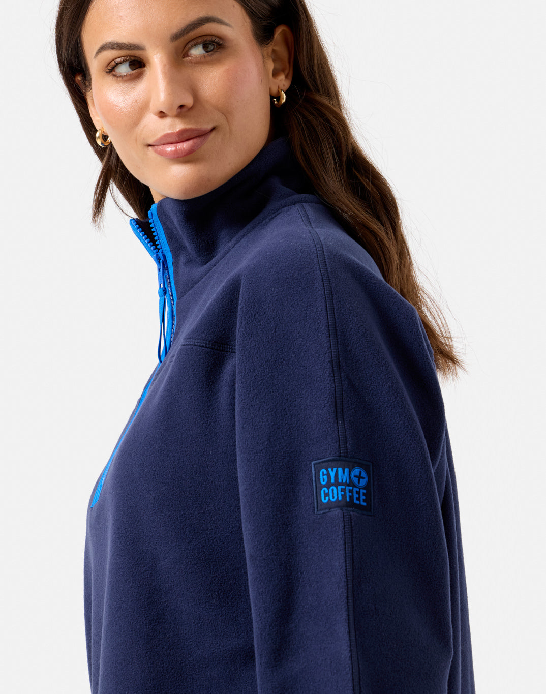 Gym + Coffee Half Zip Polar Fleece U Twilight Navy