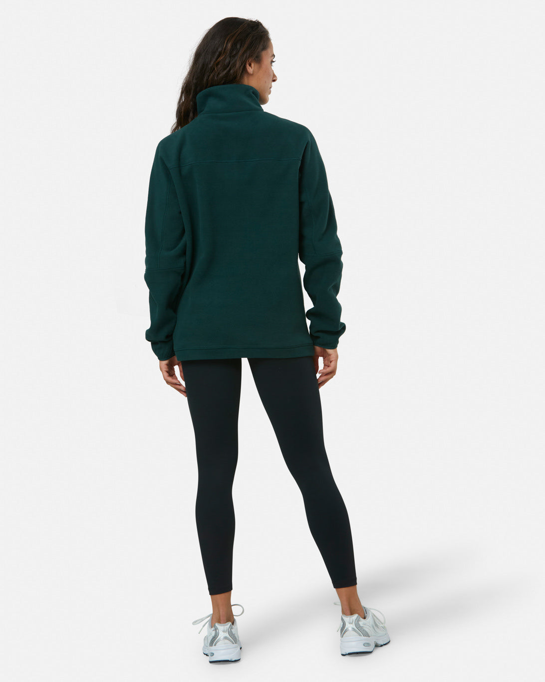 Gym + Coffee Half Zip Polar Fleece Unisex Moss Green