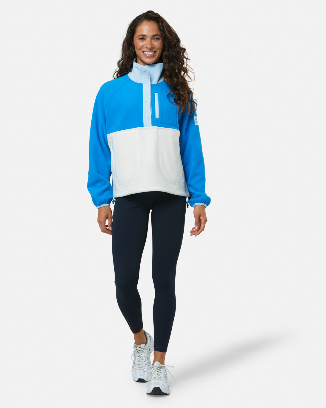 Gym + Coffee Snap Polar Fleece W Sky Blue