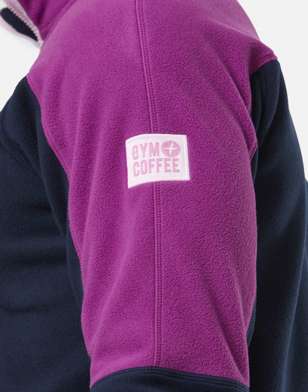 Gym + Coffee Half Zip Polar Fleece Unisex Very Berry