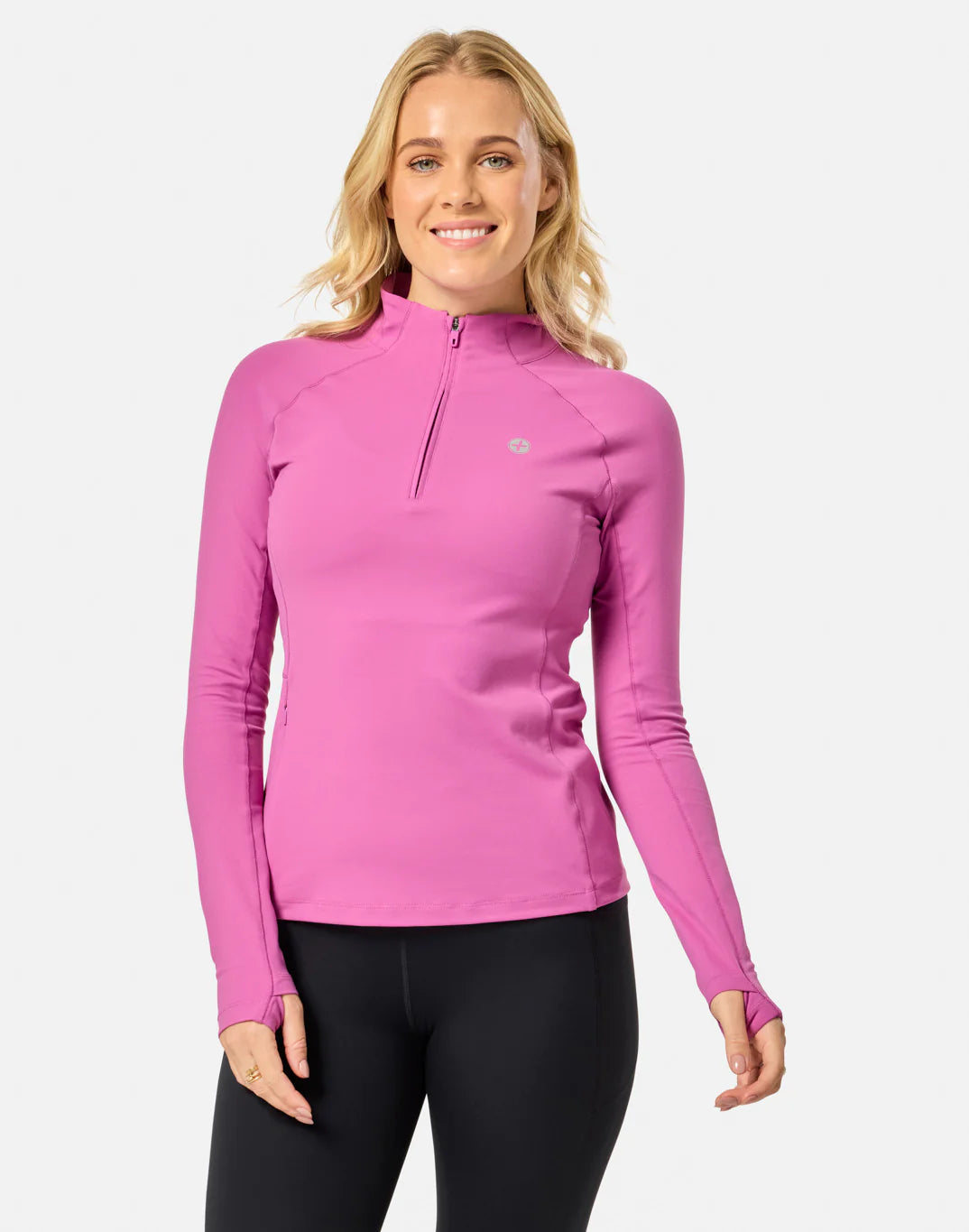 Gym + Coffee Relentless 1/4 Zip W Crisp Pink