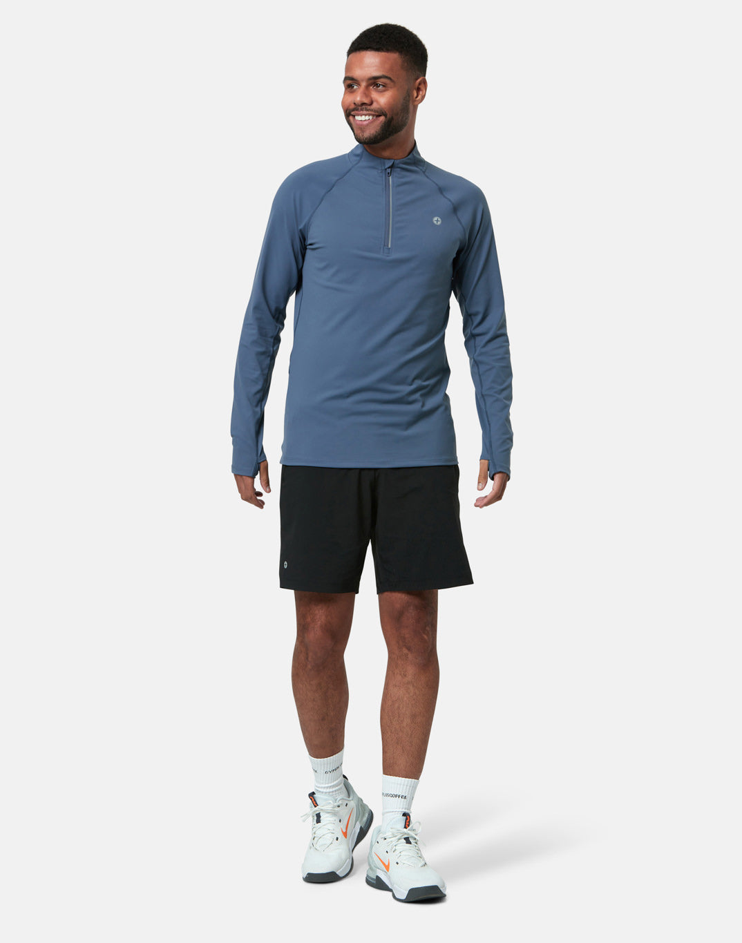 Gym + Coffee Relentless 1/4 Zip M Blue