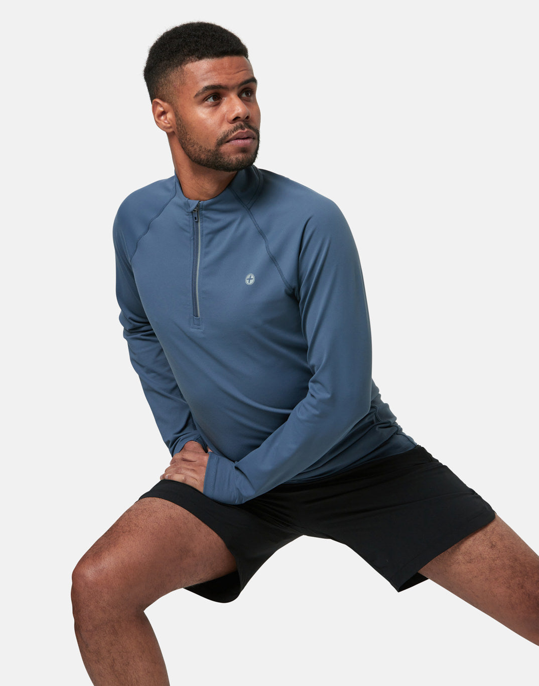 Gym + Coffee Relentless 1/4 Zip M Blue