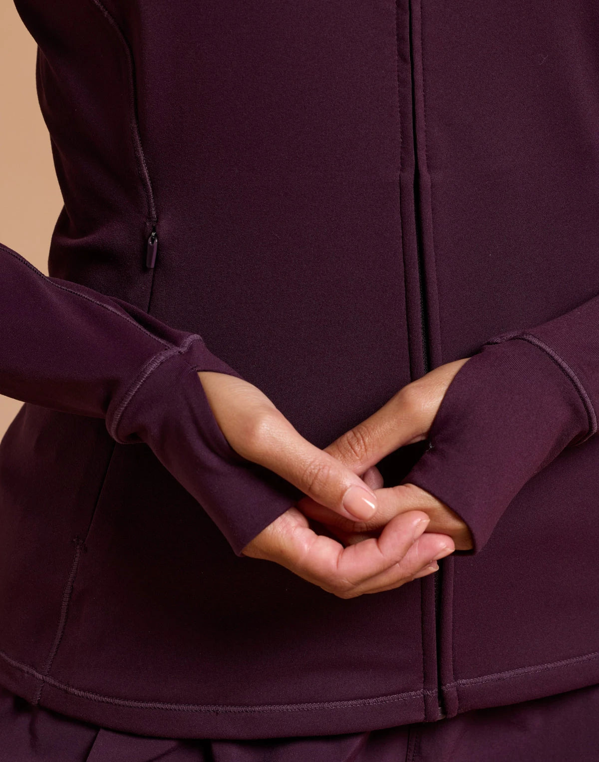 Gym + Coffee Relentless Full Zip Women's in Grape Noir