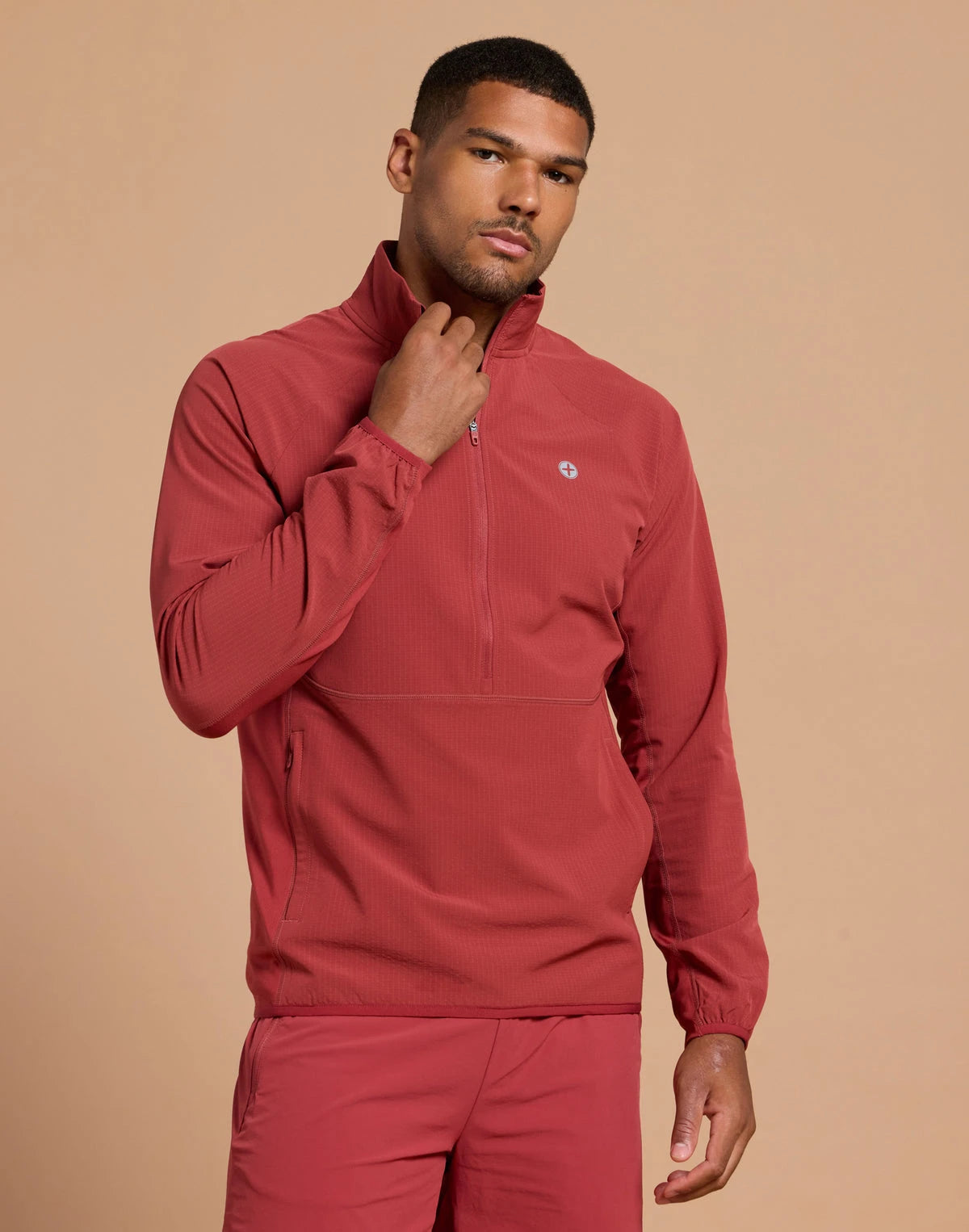 Gym+Coffee Relentless Train Midlayer Men's in Rust