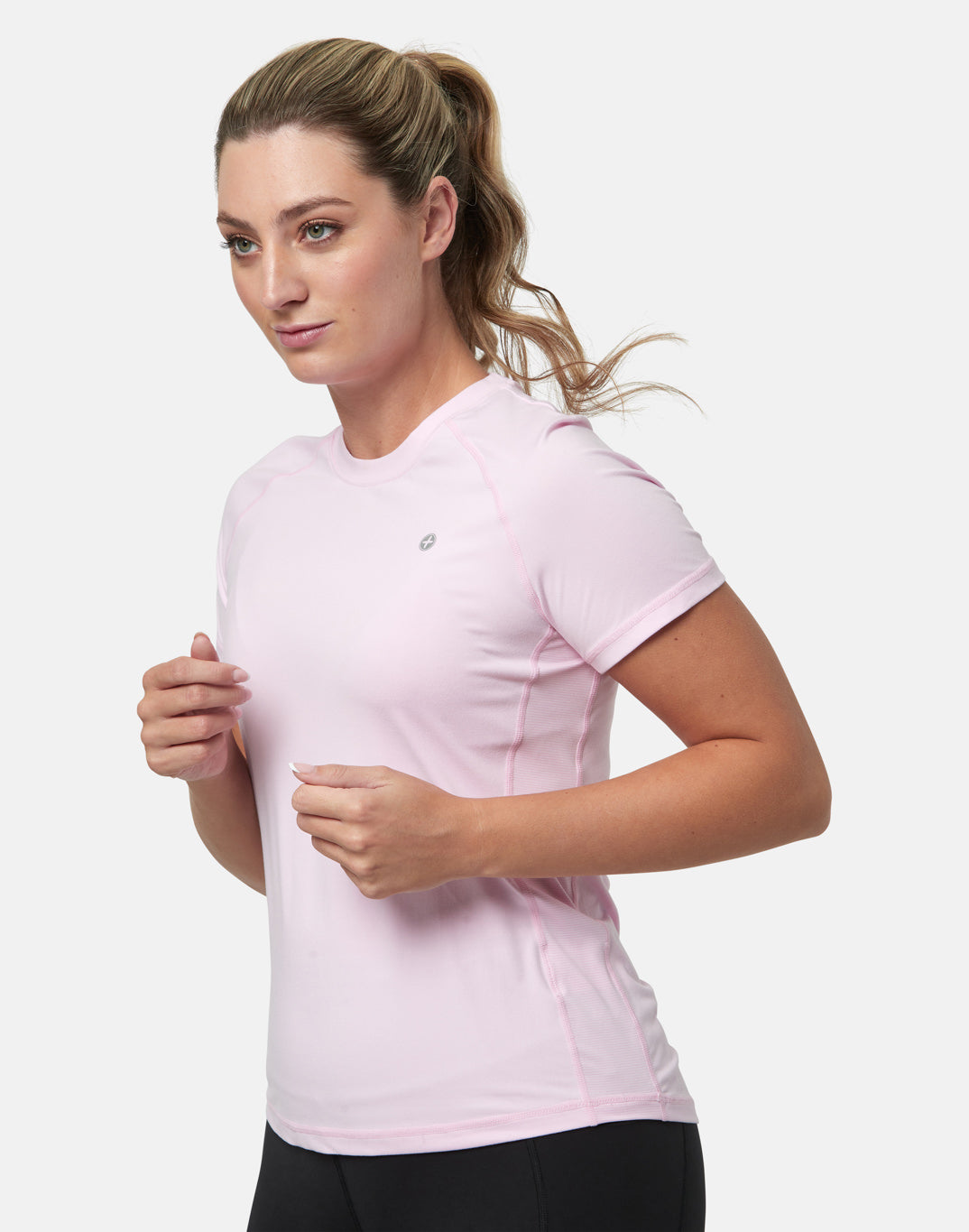 Gym + Coffee Relentless SS T-Shirt W Baby Pink