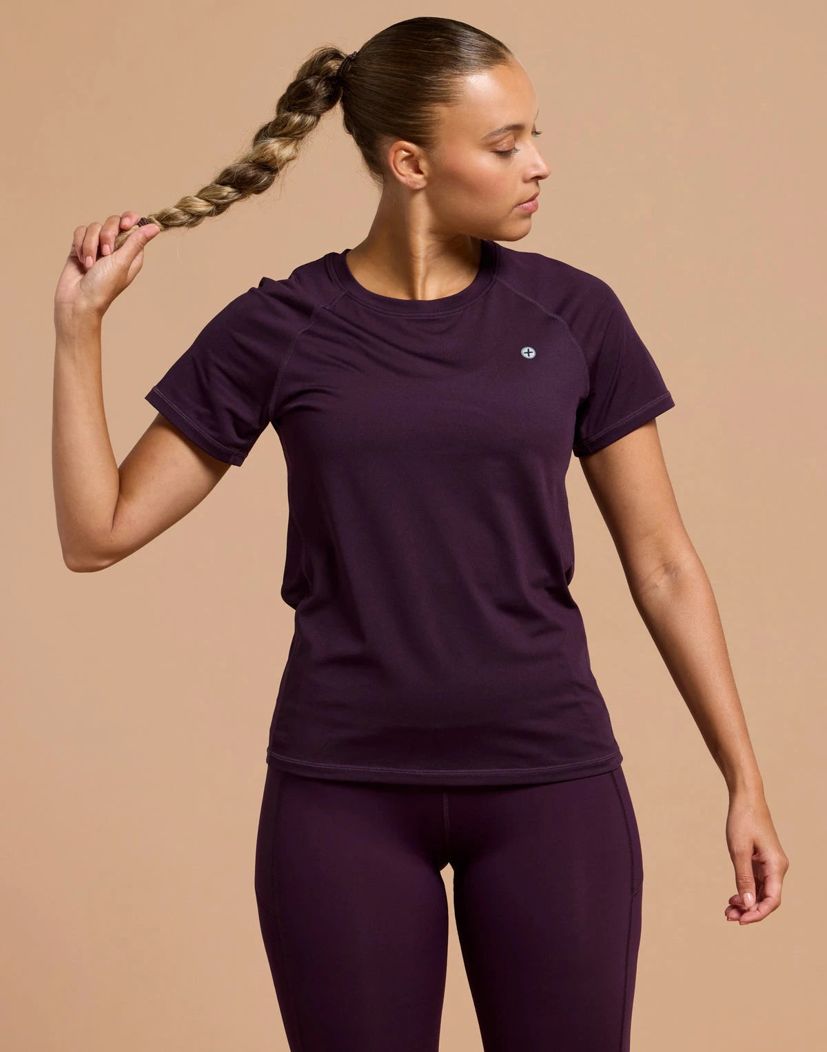 Gym + Coffee Women's Relentless Tee in Grape Noir