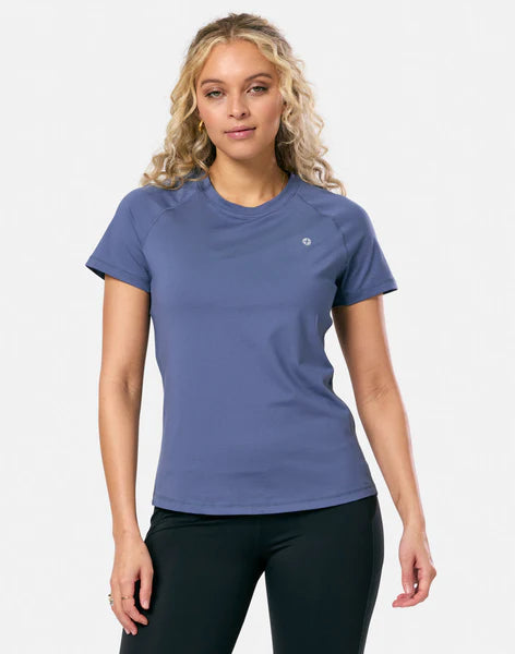 Gym + Coffee Relentless SS T-Shirt W Oasis Blue