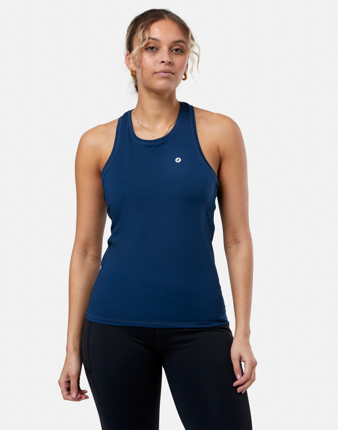 Gym + Coffee Relentless Racer Back Vest W Petrol Blue