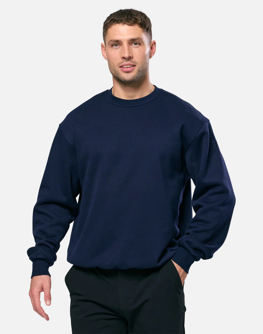 Gym + Coffee Sierra Fleece Crew M Royal Navy