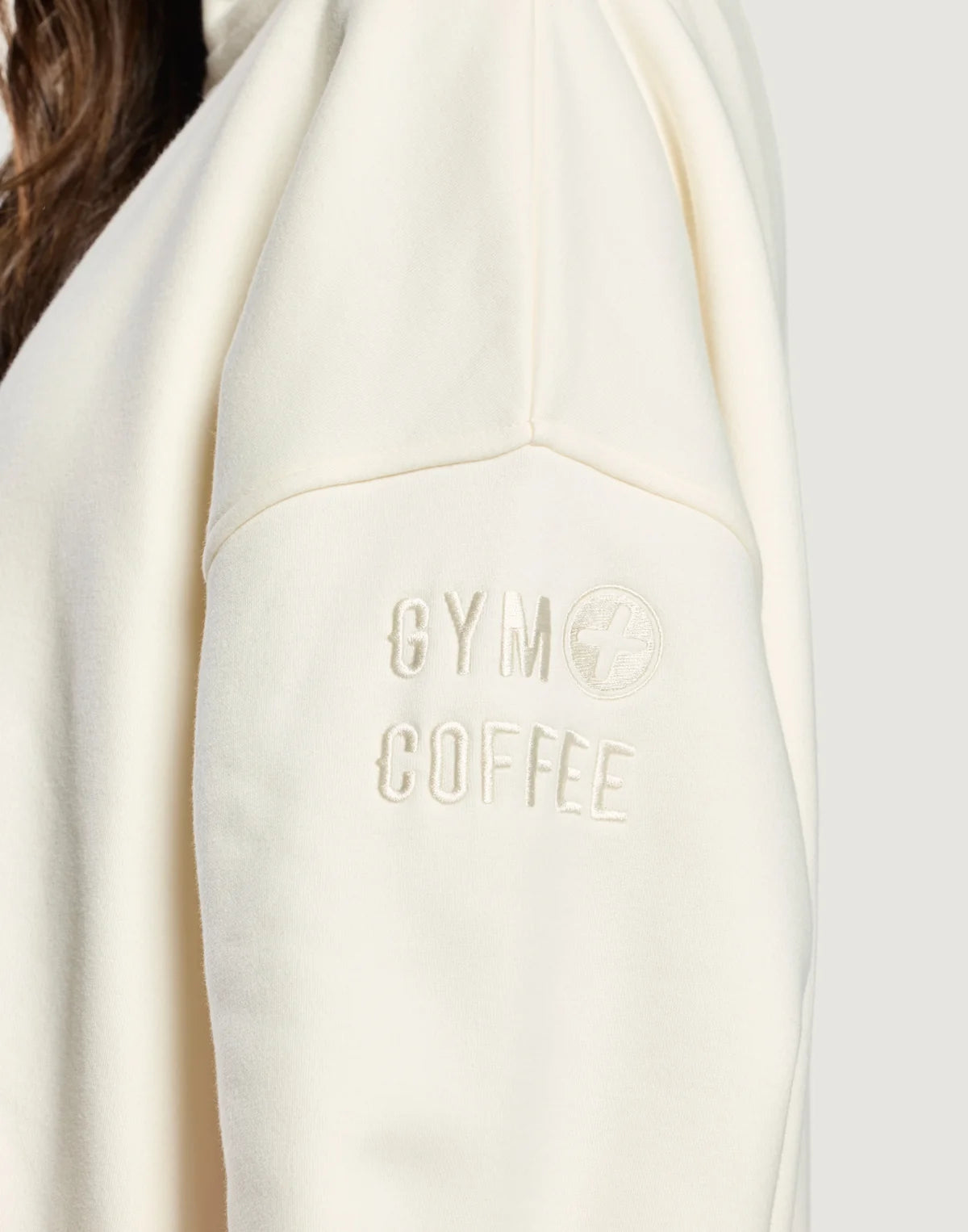 Gym+ Coffee Women's Sierra Half Zip Sweatshirt in Warm White