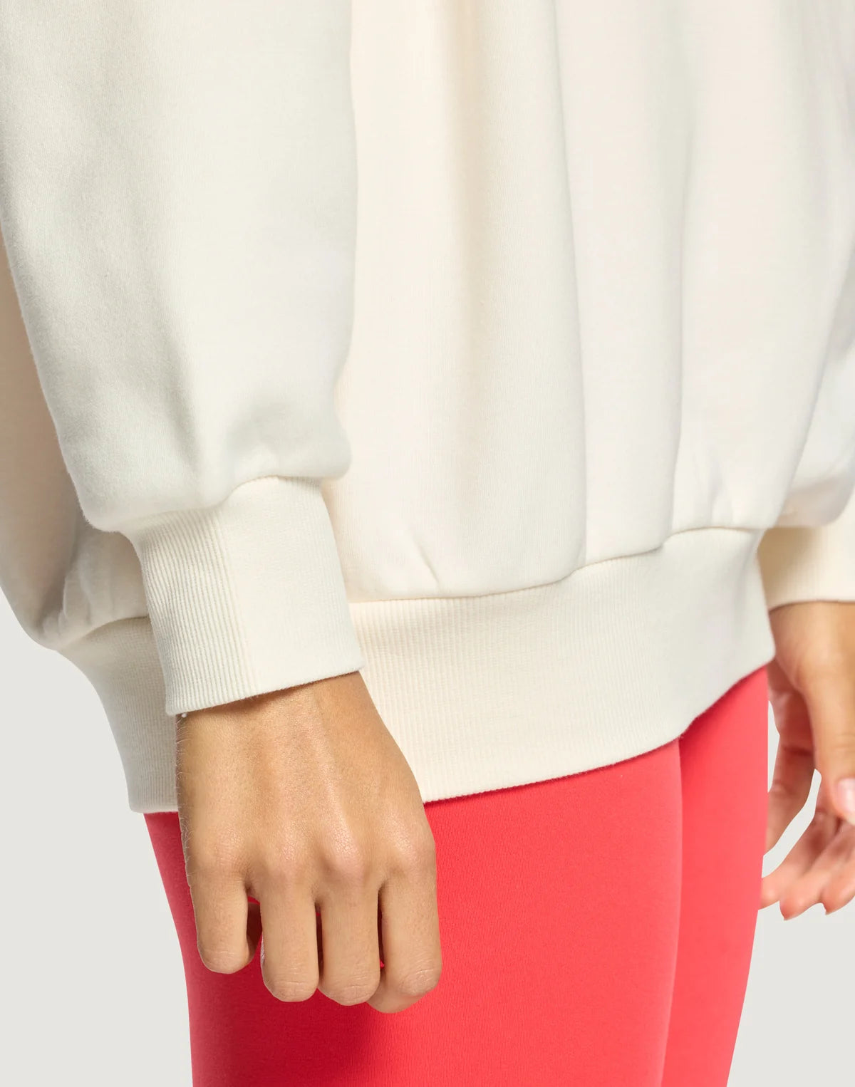 Gym+ Coffee Women's Sierra Half Zip Sweatshirt in Warm White